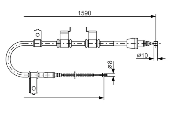 Seilzug, Feststellbremse hinten links BOSCH 1 987 482 072 Bild Seilzug, Feststellbremse hinten links BOSCH 1 987 482 072