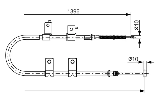 Seilzug, Feststellbremse hinten rechts BOSCH 1 987 482 083