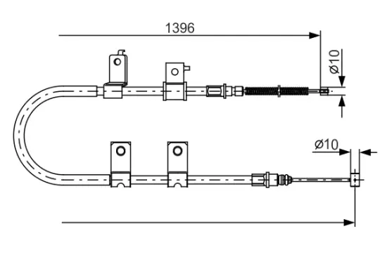 Seilzug, Feststellbremse hinten rechts BOSCH 1 987 482 083 Bild Seilzug, Feststellbremse hinten rechts BOSCH 1 987 482 083