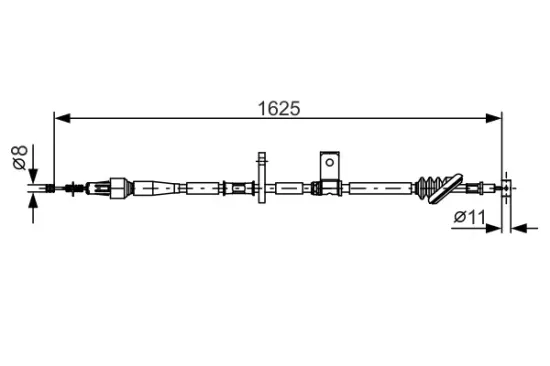Seilzug, Feststellbremse hinten rechts BOSCH 1 987 482 094 Bild Seilzug, Feststellbremse hinten rechts BOSCH 1 987 482 094