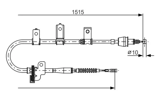 Seilzug, Feststellbremse hinten rechts BOSCH 1 987 482 097 Bild Seilzug, Feststellbremse hinten rechts BOSCH 1 987 482 097
