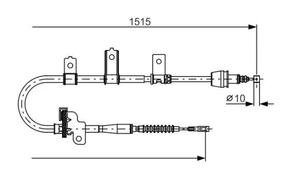 Seilzug, Feststellbremse hinten links BOSCH 1 987 482 098 Bild Seilzug, Feststellbremse hinten links BOSCH 1 987 482 098
