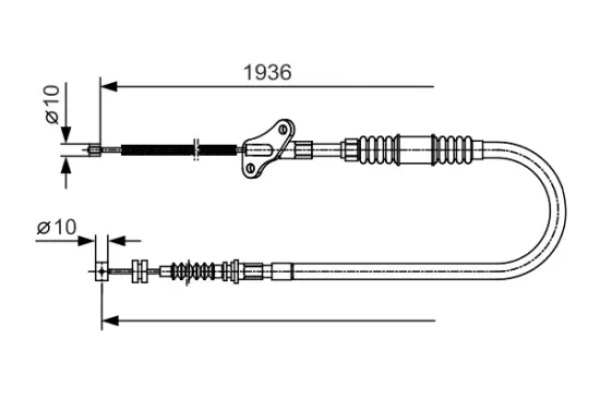 Seilzug, Feststellbremse hinten rechts BOSCH 1 987 482 110 Bild Seilzug, Feststellbremse hinten rechts BOSCH 1 987 482 110