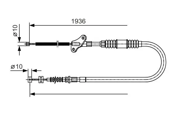 Seilzug, Feststellbremse BOSCH 1 987 482 110