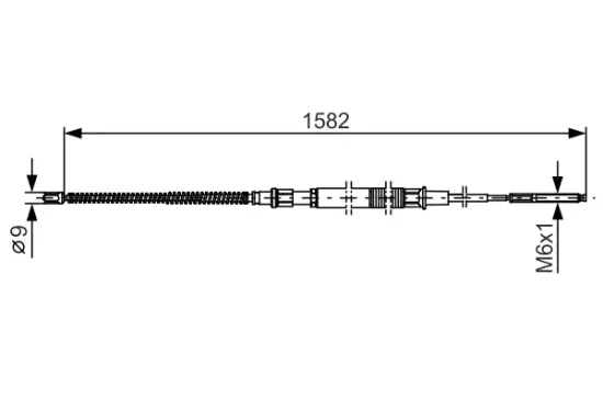 Seilzug, Feststellbremse hinten links hinten rechts BOSCH 1 987 482 124 Bild Seilzug, Feststellbremse hinten links hinten rechts BOSCH 1 987 482 124