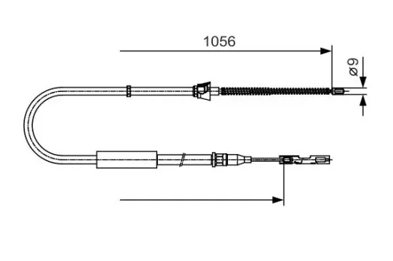 Seilzug, Feststellbremse BOSCH 1 987 482 125 Bild Seilzug, Feststellbremse BOSCH 1 987 482 125