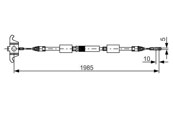 Seilzug, Feststellbremse Mitte BOSCH 1 987 482 128