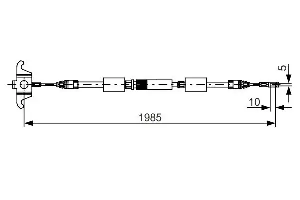 Seilzug, Feststellbremse mitte BOSCH 1 987 482 128