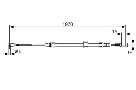 Seilzug, Feststellbremse BOSCH 1 987 482 131 Bild Seilzug, Feststellbremse BOSCH 1 987 482 131