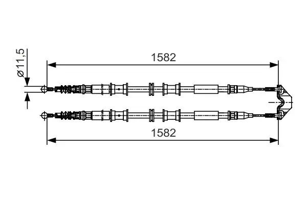 Seilzug, Feststellbremse BOSCH 1 987 482 138