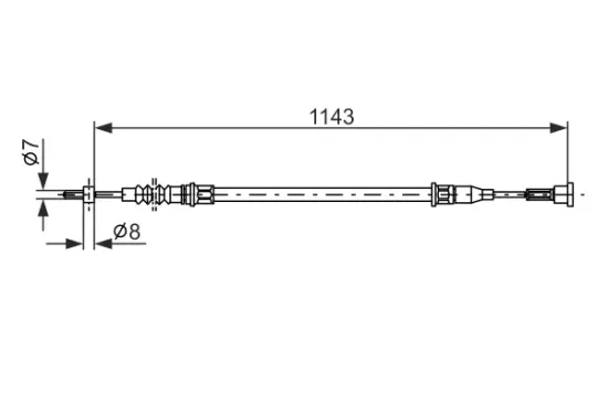 Seilzug, Feststellbremse hinten rechts BOSCH 1 987 482 139 Bild Seilzug, Feststellbremse hinten rechts BOSCH 1 987 482 139