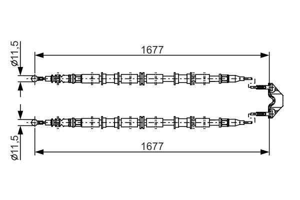 Seilzug, Feststellbremse Mitte BOSCH 1 987 482 141