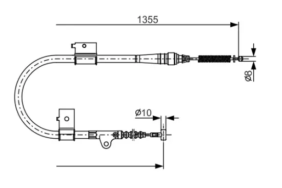 Seilzug, Feststellbremse hinten rechts BOSCH 1 987 482 152 Bild Seilzug, Feststellbremse hinten rechts BOSCH 1 987 482 152