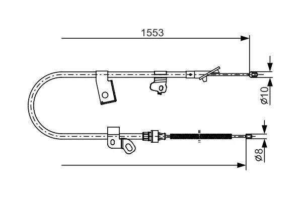 Seilzug, Feststellbremse hinten rechts BOSCH 1 987 482 156