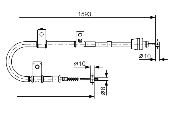 Seilzug, Feststellbremse hinten links BOSCH 1 987 482 166