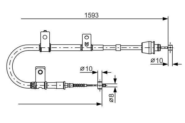 Seilzug, Feststellbremse hinten links BOSCH 1 987 482 166