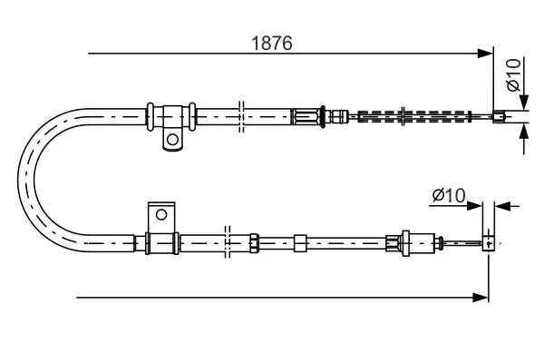 Seilzug, Feststellbremse hinten rechts BOSCH 1 987 482 183