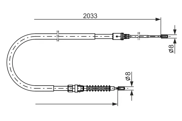 Seilzug, Feststellbremse hinten links hinten rechts BOSCH 1 987 482 190