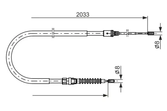 Seilzug, Feststellbremse hinten links hinten rechts BOSCH 1 987 482 190 Bild Seilzug, Feststellbremse hinten links hinten rechts BOSCH 1 987 482 190