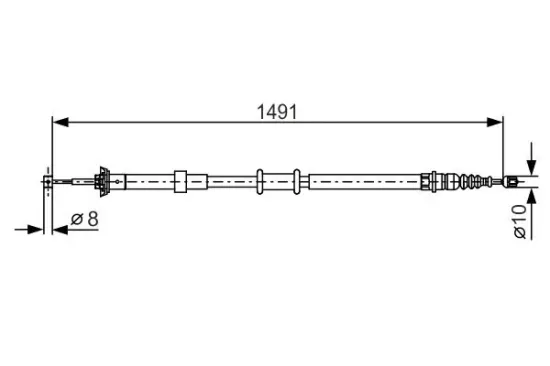 Seilzug, Feststellbremse BOSCH 1 987 482 202 Bild Seilzug, Feststellbremse BOSCH 1 987 482 202