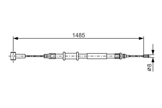 Seilzug, Feststellbremse hinten hinten hinten links hinten rechts BOSCH 1 987 482 214 Bild Seilzug, Feststellbremse hinten hinten hinten links hinten rechts BOSCH 1 987 482 214