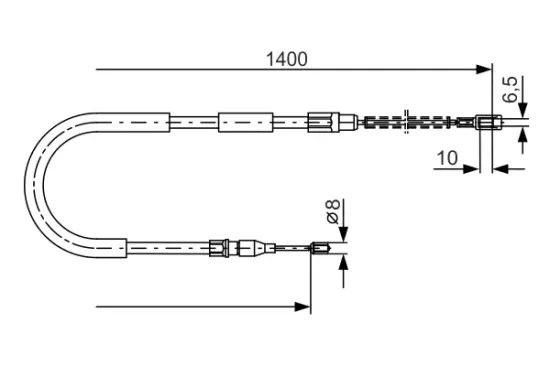 Seilzug, Feststellbremse hinten rechts BOSCH 1 987 482 218 Bild Seilzug, Feststellbremse hinten rechts BOSCH 1 987 482 218