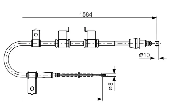 Seilzug, Feststellbremse hinten links BOSCH 1 987 482 223 Bild Seilzug, Feststellbremse hinten links BOSCH 1 987 482 223