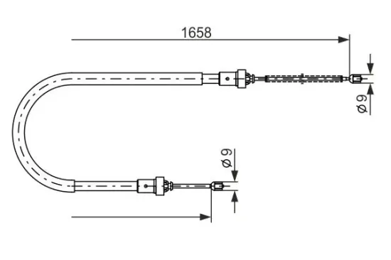 Seilzug, Feststellbremse hinten links hinten rechts BOSCH 1 987 482 234 Bild Seilzug, Feststellbremse hinten links hinten rechts BOSCH 1 987 482 234