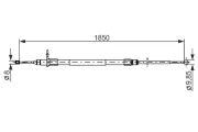 Seilzug, Feststellbremse hinten links BOSCH 1 987 482 255