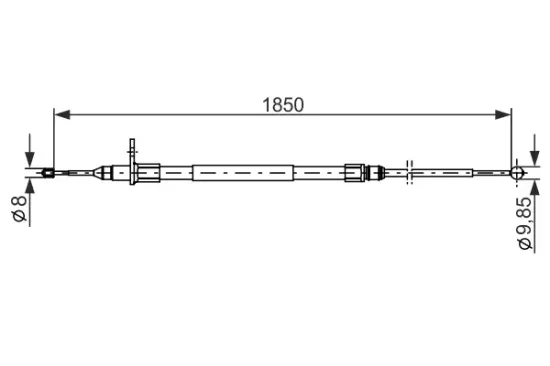 Seilzug, Feststellbremse hinten links BOSCH 1 987 482 255 Bild Seilzug, Feststellbremse hinten links BOSCH 1 987 482 255