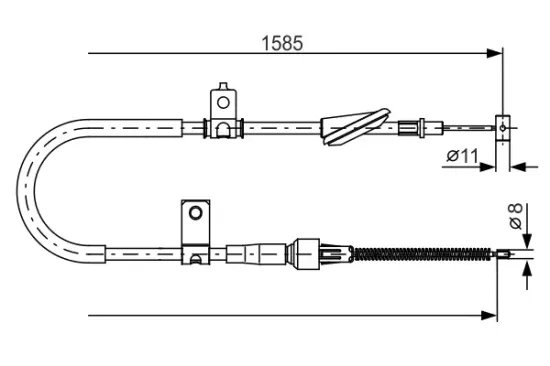 Seilzug, Feststellbremse hinten rechts BOSCH 1 987 482 257 Bild Seilzug, Feststellbremse hinten rechts BOSCH 1 987 482 257