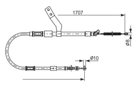 Seilzug, Feststellbremse hinten rechts BOSCH 1 987 482 260 Bild Seilzug, Feststellbremse hinten rechts BOSCH 1 987 482 260