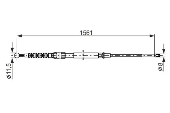 Seilzug, Feststellbremse BOSCH 1 987 482 264 Bild Seilzug, Feststellbremse BOSCH 1 987 482 264