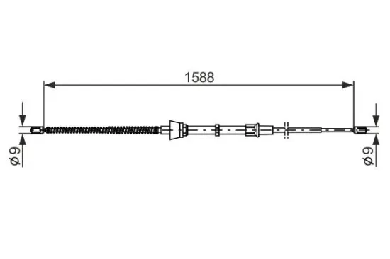 Seilzug, Feststellbremse BOSCH 1 987 482 266 Bild Seilzug, Feststellbremse BOSCH 1 987 482 266