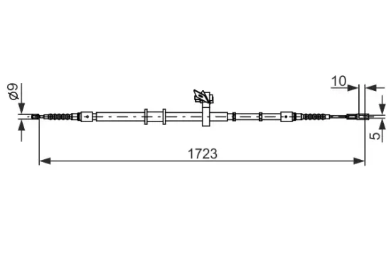 Seilzug, Feststellbremse hinten rechts BOSCH 1 987 482 269 Bild Seilzug, Feststellbremse hinten rechts BOSCH 1 987 482 269
