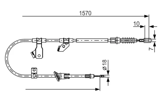 Seilzug, Feststellbremse hinten rechts BOSCH 1 987 482 272 Bild Seilzug, Feststellbremse hinten rechts BOSCH 1 987 482 272