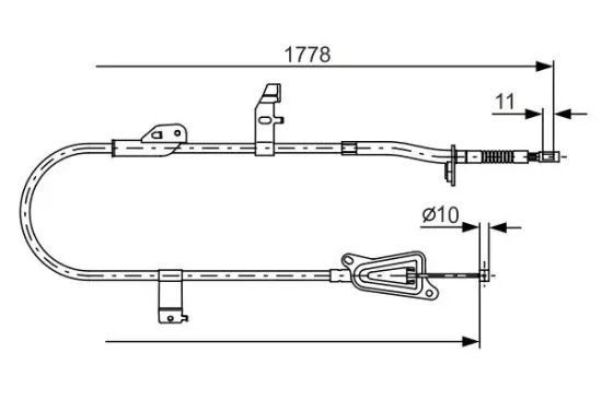 Seilzug, Feststellbremse hinten hinten rechts BOSCH 1 987 482 304 Bild Seilzug, Feststellbremse hinten hinten rechts BOSCH 1 987 482 304