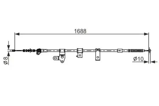 Seilzug, Feststellbremse BOSCH 1 987 482 306 Bild Seilzug, Feststellbremse BOSCH 1 987 482 306