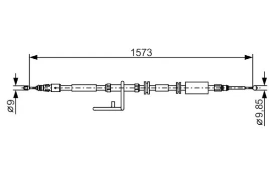 Seilzug, Feststellbremse hinten rechts BOSCH 1 987 482 313 Bild Seilzug, Feststellbremse hinten rechts BOSCH 1 987 482 313