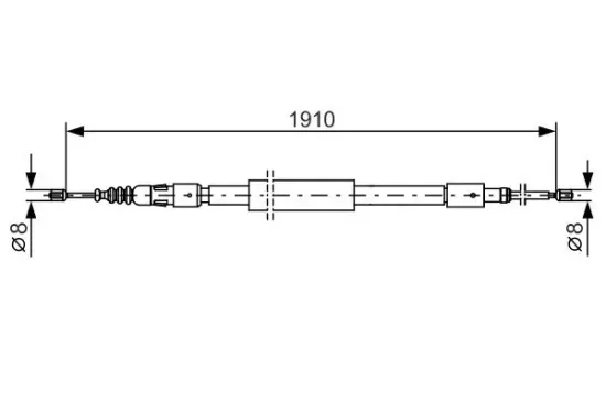 Seilzug, Feststellbremse hinten links hinten rechts BOSCH 1 987 482 318 Bild Seilzug, Feststellbremse hinten links hinten rechts BOSCH 1 987 482 318