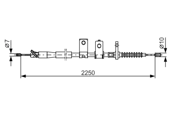 Seilzug, Feststellbremse BOSCH 1 987 482 343 Bild Seilzug, Feststellbremse BOSCH 1 987 482 343