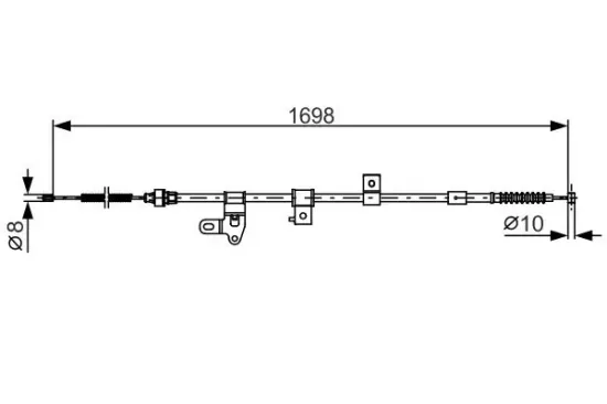 Seilzug, Feststellbremse BOSCH 1 987 482 346 Bild Seilzug, Feststellbremse BOSCH 1 987 482 346