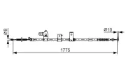 Seilzug, Feststellbremse BOSCH 1 987 482 347