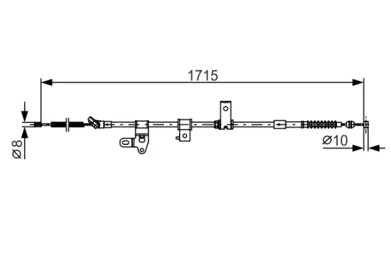 Seilzug, Feststellbremse hinten rechts BOSCH 1 987 482 348 Bild Seilzug, Feststellbremse hinten rechts BOSCH 1 987 482 348