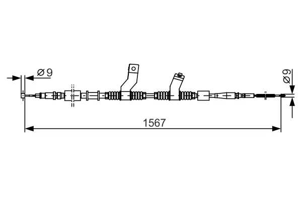 Seilzug, Feststellbremse hinten rechts BOSCH 1 987 482 354