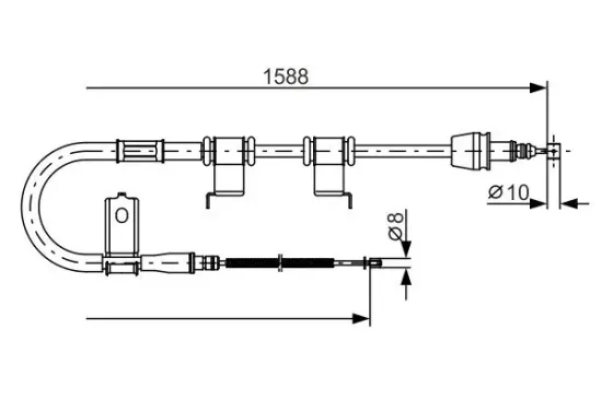 Seilzug, Feststellbremse hinten rechts BOSCH 1 987 482 359 Bild Seilzug, Feststellbremse hinten rechts BOSCH 1 987 482 359