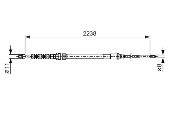 Seilzug, Feststellbremse hinten links hinten rechts BOSCH 1 987 482 373 Bild Seilzug, Feststellbremse hinten links hinten rechts BOSCH 1 987 482 373