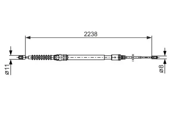 Seilzug, Feststellbremse hinten links hinten rechts BOSCH 1 987 482 373 Bild Seilzug, Feststellbremse hinten links hinten rechts BOSCH 1 987 482 373