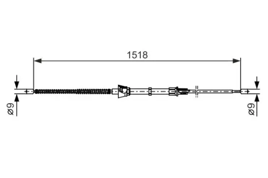 Seilzug, Feststellbremse BOSCH 1 987 482 375 Bild Seilzug, Feststellbremse BOSCH 1 987 482 375