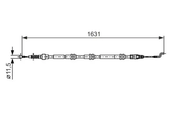 Seilzug, Feststellbremse BOSCH 1 987 482 376 Bild Seilzug, Feststellbremse BOSCH 1 987 482 376